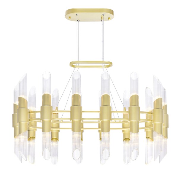 Cwi Lighting Croissant 28 Light Chandelier With Satin Gold Finish 1269P39-28-602-O - main
